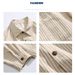 Vintage Striped Shirt – Oversized Long Sleeve Casual Shirt For Men & Women (Navy/Army Green/Beige)_viptrois.com