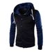 Loom Cross-Border Source European And American Hooded Baseball Shirt Men's Slim Fit Cardigan Short Fleece Sweatshirt W869_viptrois.com
