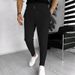 2024 New Four Seasons Mens Pants Casual Fashion Waffle Drawstring Elastic Waist Casual Comfort Outdoor Luxury Pants_viptrois.com