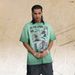Men's Distressed Ripped Washed T-Shirt, American Style Trendy Short Sleeve Top_viptrois.com