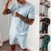 Men's Clothing Ins Short Sleeve Shorts Two Piece Sports Casual Sports Men's Suit_viptrois.com