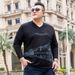 Large Size Men's Spring And Autumn Chinese Landscape Printed T-Shirt Men's Loose Elastic V-Neck Long Sleeve T-Shirt Men's Bottom Shirt_viptrois.com
