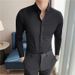 Premium Polyester Slim-Fit Dress Shirt For Men – Stylish & Comfortable (Extended Sizes 7XL) – Solid Colors For Work & Nightlife_viptrois.com