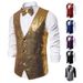 Men's Stage Costumes, Sequins, Vests, Photography Studios, Hosts, Singers, Emcees, Vests_viptrois.com