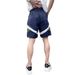 Men's Summer Casual Ice Silk Shorts Versatile Mid-Length Loose Fit Striped Pants Trendy Elastic Waist_viptrois.com