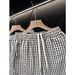 Men's Clothing Plaid Loose Fitting Shorts Casual Versatile Thin Five Point Bubble Mesh Quick Drying Beach Pants For Summer_viptrois.com