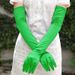 Extra Long Satin Stretch Colorful For Bride Party Cosplay Women's Wedding Dress Gloves_viptrois.com