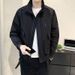 White Coat Men's Autumn Trend Loose Spring And Autumn Men's Jacket 2025 New Autumn Youth Tooling Gown_viptrois.com