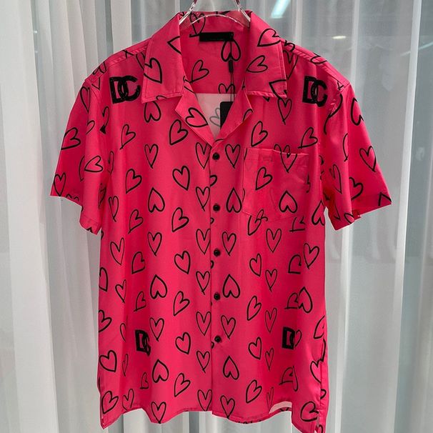 Loom 2025 Spring Summer New European And American Trend Cross-Border Fashion Youth Digital Print Couple Style Men's Shirt_viptrois.com
