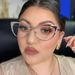 Women's Glasses Triangular Cat Eye Metal Glasses Frame New Anti Blue Light Flat Glasses Can Be Matched With Myopia Glasses Frame_viptrois.com