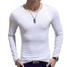 Men's Casual Long Sleeve Polo Neck Knit Sweater, Loose Fit Soft Pullover, Stylish & Comfortable For Winter_viptrois.com