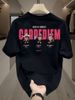 【DORAE】2026 Breathable T-shirt (Eco Cotton) Black (3D "CARPEDlEM" Print & "LIFE IS GREAT" Accent) – Pioneer Style For Weekend Getaway_viptrois.com