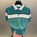 Men's Stripe Contrast Collar Polo Shirt - Breathable Summer Short Sleeve Casual Top For Business & Leisure_viptrois.com