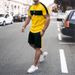 Men's 2-Piece Short Sleeve T-Shirt & Shorts Set, Summer Casual Lounge Wear, Comfortable Athletic Style Outfit For Relaxation_viptrois.com