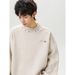 Nordmann Colorful Embroidered Suede Crew Neck Sweatshirt For Men, Autumn Three-Dimensional Split Structure Vintage Trendy_viptrois.com