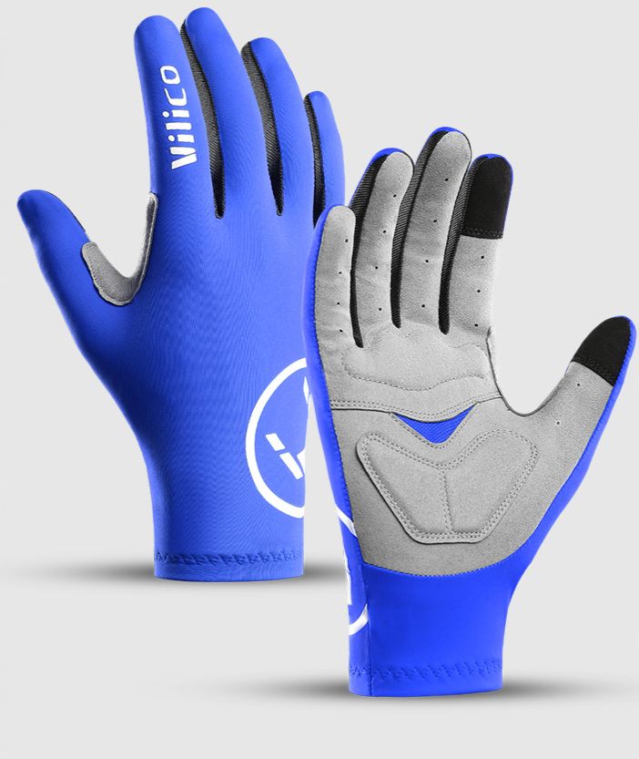 Outdoor cycling gloves for men and women touch screen breathable, anti-slip, shock-absorbing and wear-resistant all-finger sports gloves_viptrois.com