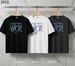 3 Pack Men's Oversized T-Shirts, 100% Cotton Crew Neck Casual Tees, Relaxed Fit Monogram & "Paris" Print Design, Black White Grey_viptrois.com
