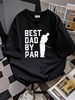 Mens Vintage Best Dad By Par Shirt Father's Day Golfing Tshirt Designer Clothes Stretched Stylish Breathable Slightly Graphic Homme Versatile_viptrois.com