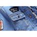 LKTM Men's Vintage Washed Embroidered Denim Jacket Relaxed Fit Cotton Trucker Style Casual Layering Coat_viptrois.com