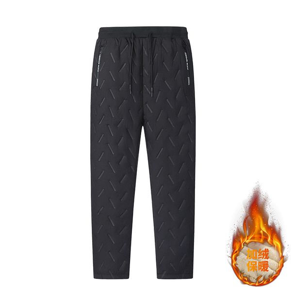New Winter Lamb Wool Three-Piece Set Men's Cotton Unisex Coat With Fleece Lining Thickened Jacket And Pants_viptrois.com