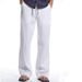 Men's Clothing Cotton And Linen Cross Border Loose Casual Drawstring Breathable Daily Trousers_viptrois.com