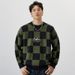Winter Thick Warm American Style Sweater For Men Loose Fit Plus Size Checkered Jacquard Knitwear Trendy Brand_viptrois.com