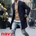 Loom Loom 2024 European And American Foreign Trade New Men's Trench Simple Coat Casual Woolen Mid-Length Jacket_viptrois.com