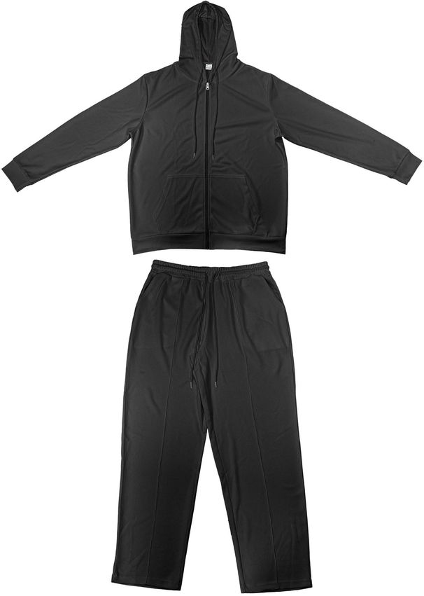 2-Piece Hooded Zip Sweater Set, Knit, European-American Style, Casual Loose Sports Coat For Unisex_viptrois.com