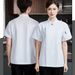 Men's Clothing Dirt Resistant Breathable Mesh Chef Work Clothes Short Sleeved Western Restaurant Hotel Back Kitchen Chef Chef Chef Clothes_viptrois.com