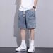 Men's Clothing Workwear Denim Shorts Men's Summer Thin Fashion Loose Retro High Street Five Point Pants_viptrois.com