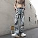 Men's Clothing Loose Straight Beggar Pants Retro Street Style Cool Pants_viptrois.com