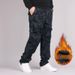 Men's Fleece-Lined Cargo Pants – Multi-Pocket Workwear For Outdoor & Casual, Relaxed Fit With Reinforced Stitching_viptrois.com