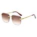 Fashionable Frameless Square Sunglasses With UV400 Protection - Trendy Snakehead Design For Men & Women (Black Lens)_viptrois.com