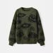 Men's & Women's Oversized Sweater - Unique Jacquard Pattern Crewneck Long Sleeve Knitwear, Cozy Winter Pullover With Artistic Design_viptrois.com