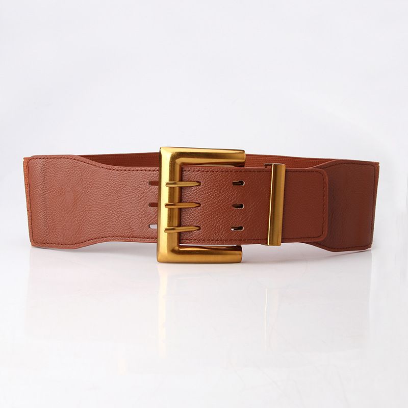 new women's elastic elastic waistband dress coat decorative wide belt waist belt for women _viptrois.com
