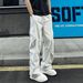 New 2025 Wrinkled Trendy Straight Casual Summer Thin Loose Outdoor Cargo Quick-Dry Long Pants For Men_viptrois.com