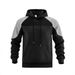 Men’s Color-Block Hooded Sweatshirt – Trendy Pullover With Contrast Panels & Relaxed Fit (Light Gray/Black/Khaki/Navy)_viptrois.com