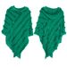 Unisex Women's solid color hooded sweater knitted pullover cape cape_viptrois.com