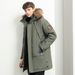 Men's Clothing cotton Jacket Winter Thickened Youth Mid Length Winter Coat Parka_viptrois.com
