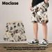 Men's Clothing Fashion Black Hole Eye Gold Foil Black Truffle Jacquard Spring And Summer Casual Versatile Loose Sports Shorts_viptrois.com