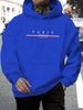Men's Autumn And Winter Casual Fashionable Loose Hooded Sweatshirt With Parisian Letter Pattern Printed Warm Long Sleeved Pullover_viptrois.com