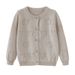Mother & Kids Soft Cotton Knit Cardigan For Baby Girls & Boys – Lightweight Spring/Autumn Long Sleeve Open Front Sweater (Green/Khaki/White, S-XXL)_viptrois.com