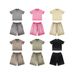 Men's Clothing Summer American Retro Whitening Gradient Short Sleeved Batik Casual Sports T Shirt Loose Short Sleeved Pants Suit Men_viptrois.com