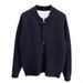Men's Clothing Cardigan Sweater Fashion Youth Versatile Leisure Pure Color Lazy Style Knitted Jacket_viptrois.com