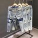 Ripped Jeans Men's Hong Kong Style New Fashion Brand Youth Fashion Nine-point Pants Slim Foot Pants Trendy Beggar Pants_viptrois.com