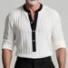 Men's Casual Knit Sweater With Half-Button Placket - Soft Breathable Fabric, Autumn Winter Fashion, Comfortable Slim Fit Pullover_viptrois.com