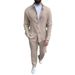 Men's Clothing new men's casual suits, fashionable and comfortable long sleeved trousers, two piece suits, solid color versatile men's suits_viptrois.com