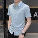 CT High-End Ice Silk Cool Short Sleeve Slim Fit Casual Business Non-Iron Professional White Summer Men's Shirt_viptrois.com