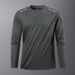 Men's Performance Long Sleeve T-Shirt – Moisture-Wicking Workout Top For Running & Gym (Black/Deep Blue/Heather Gray/White)_viptrois.com