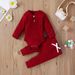 Baby clothing Autumn and winter children's two-piece long sleeve jumpsuit for boys and girls with trousers base_viptrois.com